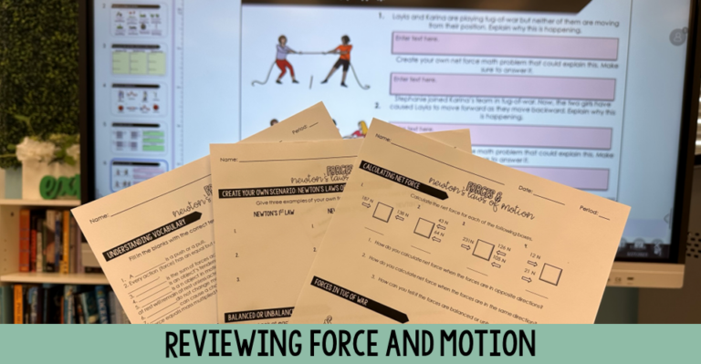 Force and motion review feature image