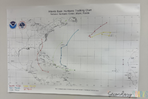NOAA hurrican tracking map with hurricane tracks form the 2022 hurricane season