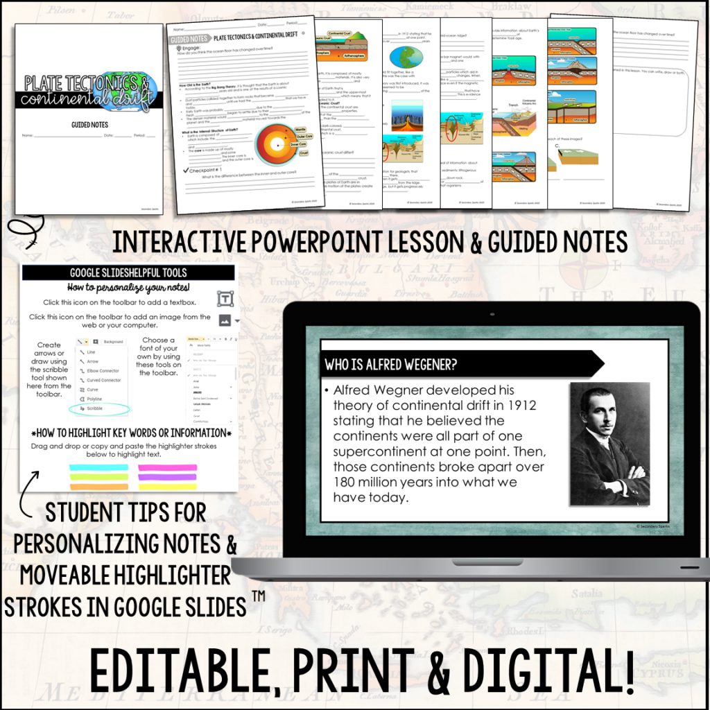 Plate Tectonics and Continental Drift Unit Bundle - Secondary Sparks