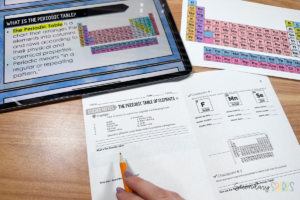 periodic table notes for note taking tips for middle school