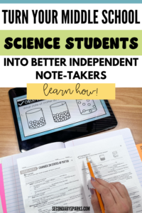 note taking tips for middle school science students pin