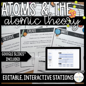 atoms stations activities with google slides included