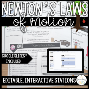 Newton's Laws of Motion Stations activities