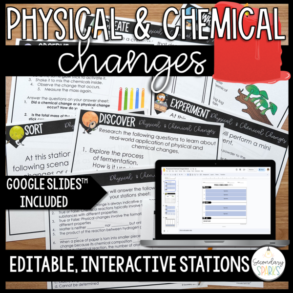 physical and chemical changes stations activities