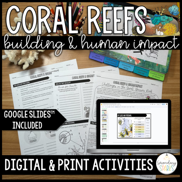 coral reefs activities in print and digital