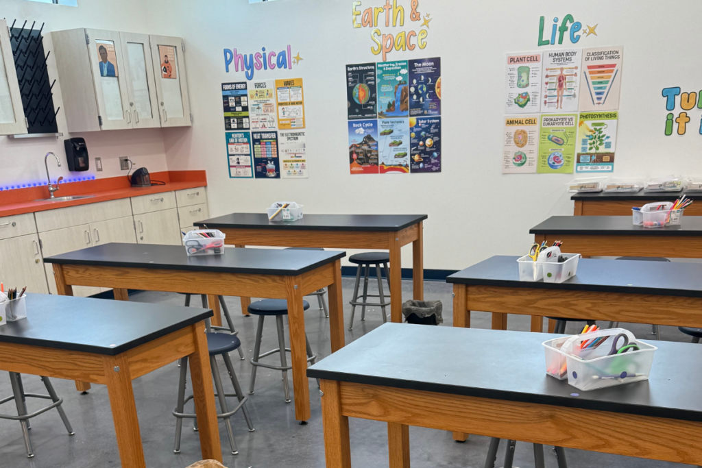 A middle school classroom.