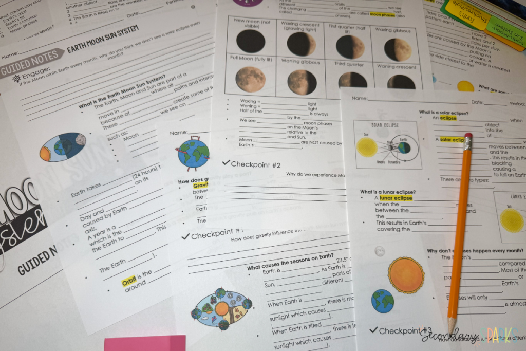 Utilize guided notes and checkpoints during your unit.