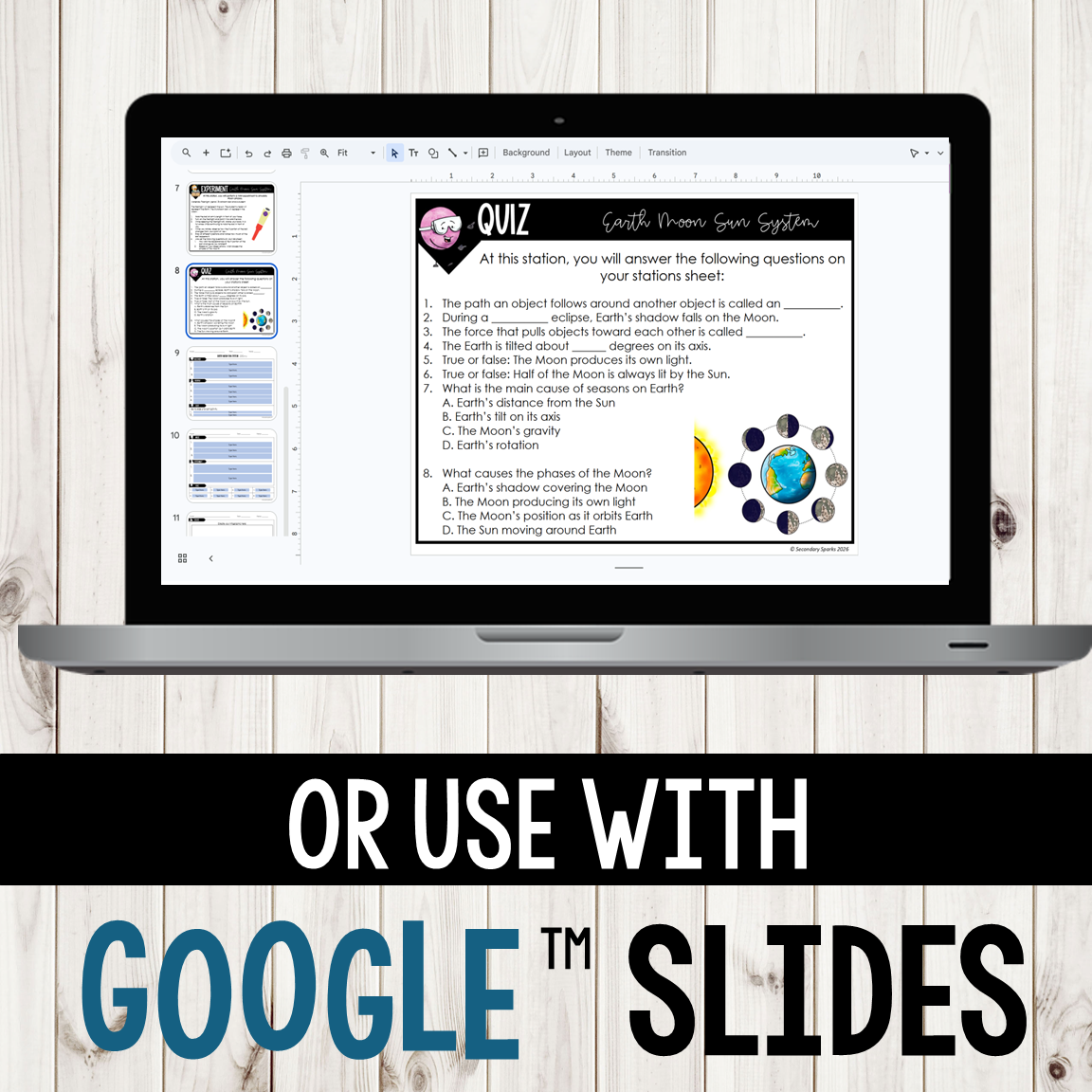 Earth Moon Sun Systems Stations Activities - Editable - Moon Phases Tides & More - Image 2