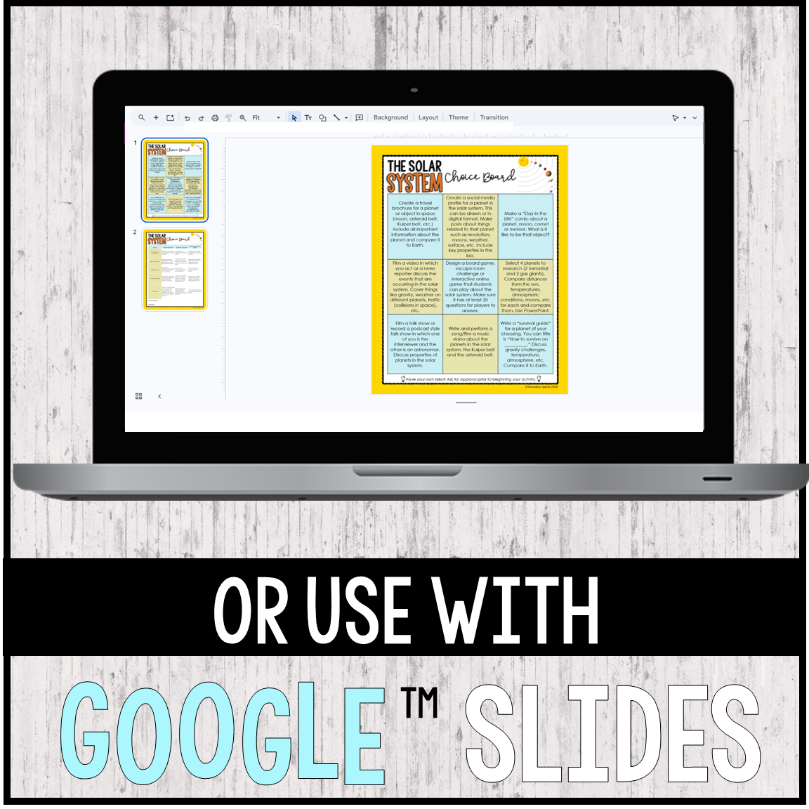 The Solar System Choice Board Project - Editable & Google Slides™ - Image 3