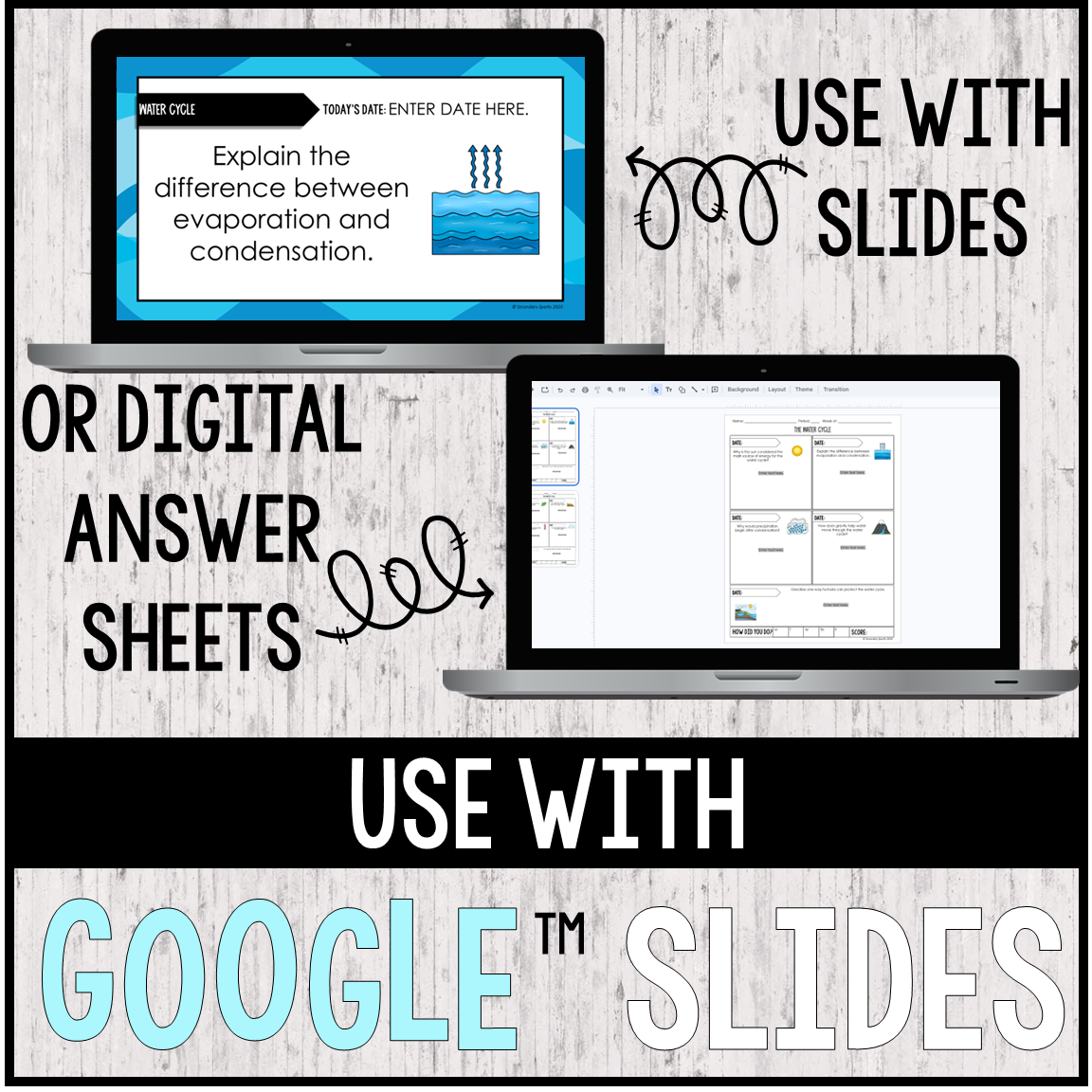 The Water Cycle Warm Ups/Exit Tickets - Earth Science - Editable & Google™ - Image 3